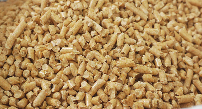 Wood chip pellets of coniferous quality produced by Premium in Latvia, confirmed by the Enplus A1 certificate.